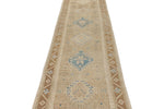 3x13 Beige and Light Brown Turkish Persian Runner