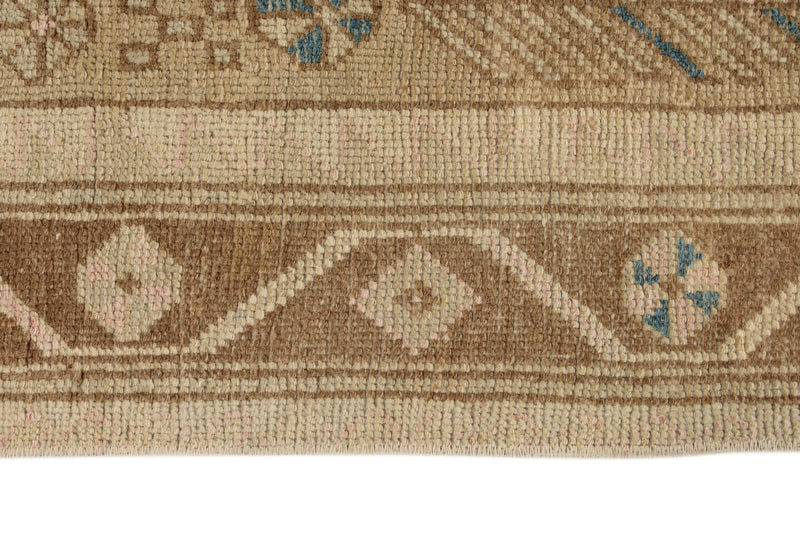 3x13 Beige and Light Brown Turkish Persian Runner