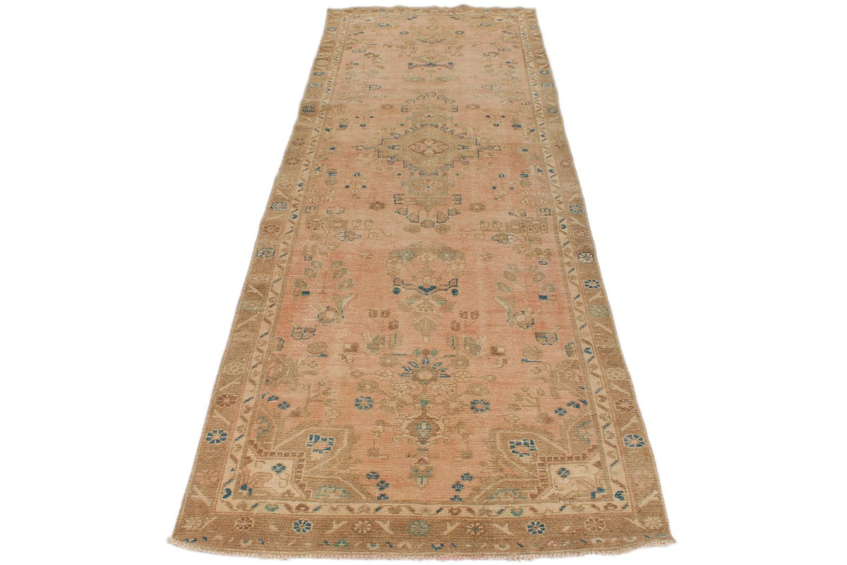3x11 Pink and Brown Persian Runner