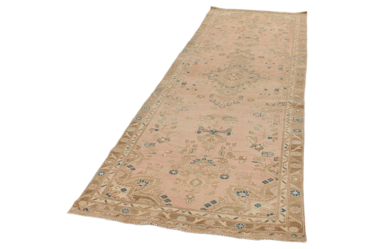 3x11 Pink and Brown Persian Runner