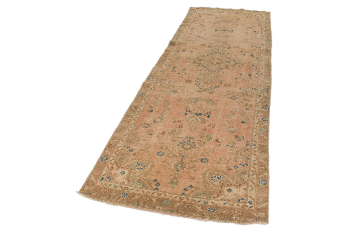 3x11 Pink and Brown Persian Runner