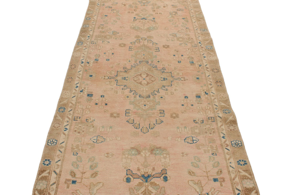 3x11 Pink and Brown Persian Runner