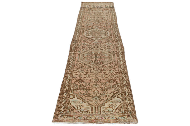 3x12 Rust and Brown Turkish Persian Runner