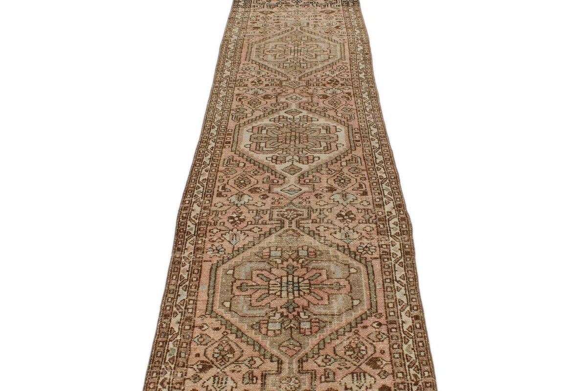 3x12 Rust and Brown Turkish Persian Runner