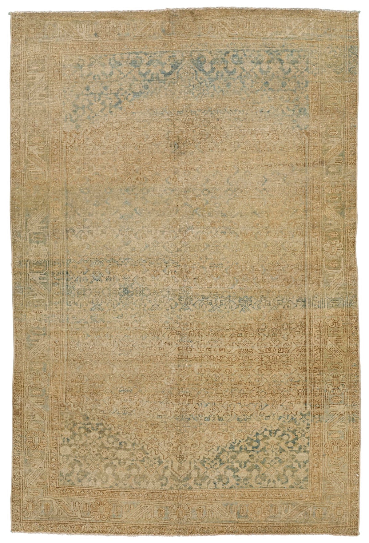 4x7 Camel and Beige Persian Traditional Rug