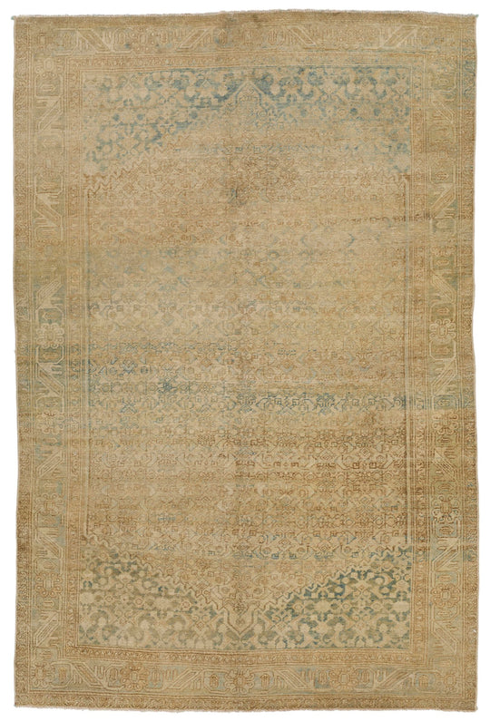 4x7 Camel and Beige Persian Traditional Rug