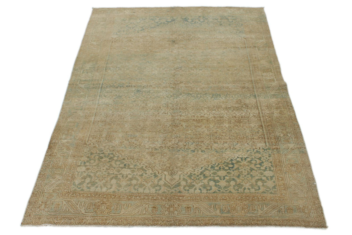 4x7 Camel and Beige Persian Traditional Rug
