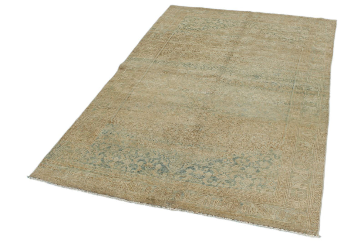 4x7 Camel and Beige Persian Traditional Rug