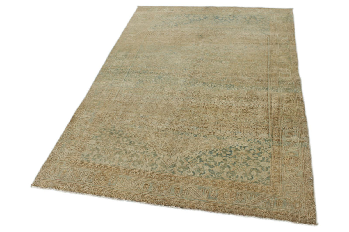 4x7 Camel and Beige Persian Traditional Rug