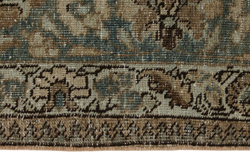 8x11 Brown and Light Blue Persian Traditional Rug