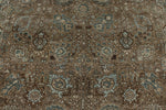 8x11 Brown and Light Blue Persian Traditional Rug