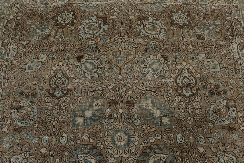 8x11 Brown and Light Blue Persian Traditional Rug