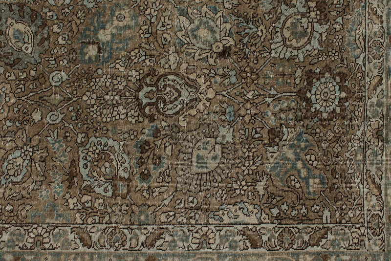 8x11 Brown and Light Blue Persian Traditional Rug