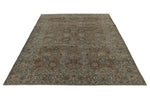 8x11 Brown and Light Blue Persian Traditional Rug