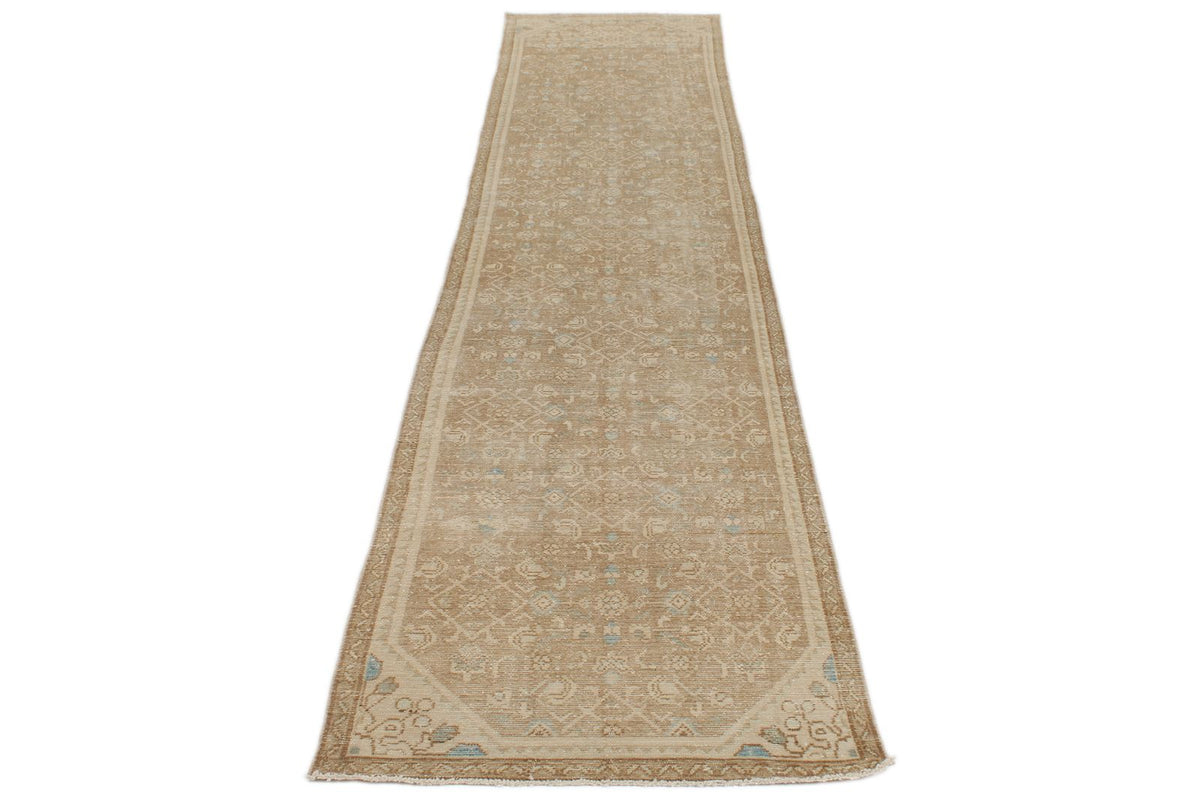 3x12 Light Camel and Light Brown Turkish Persian Runner