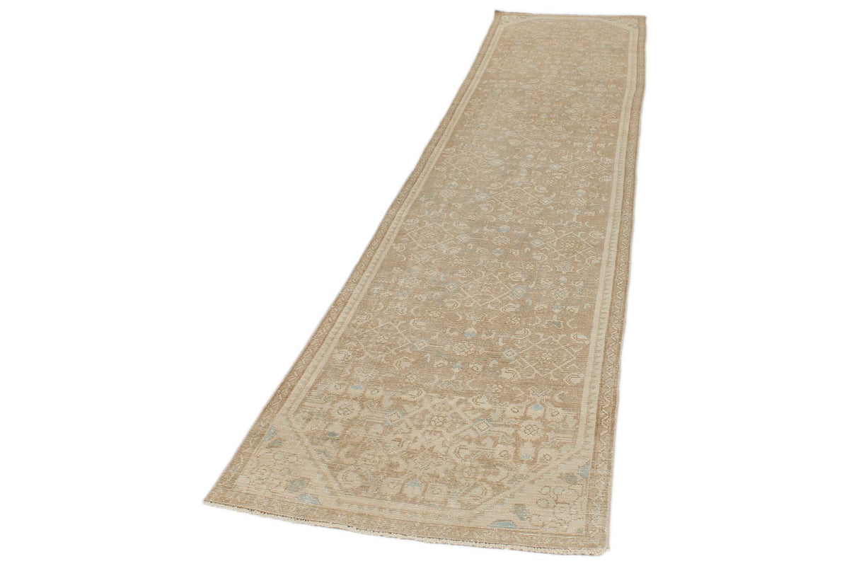 3x12 Light Camel and Light Brown Turkish Persian Runner