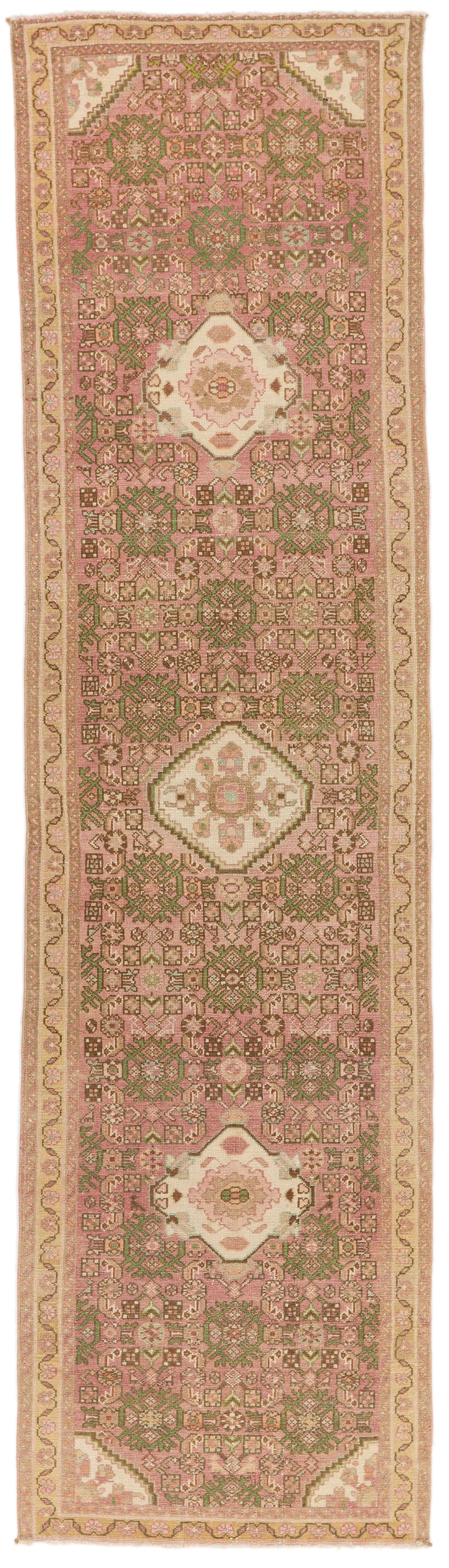 3x10 Brown and Rust Turkish Persian Runner