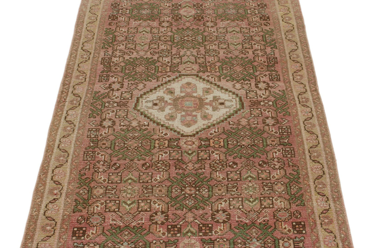 3x10 Brown and Rust Turkish Persian Runner
