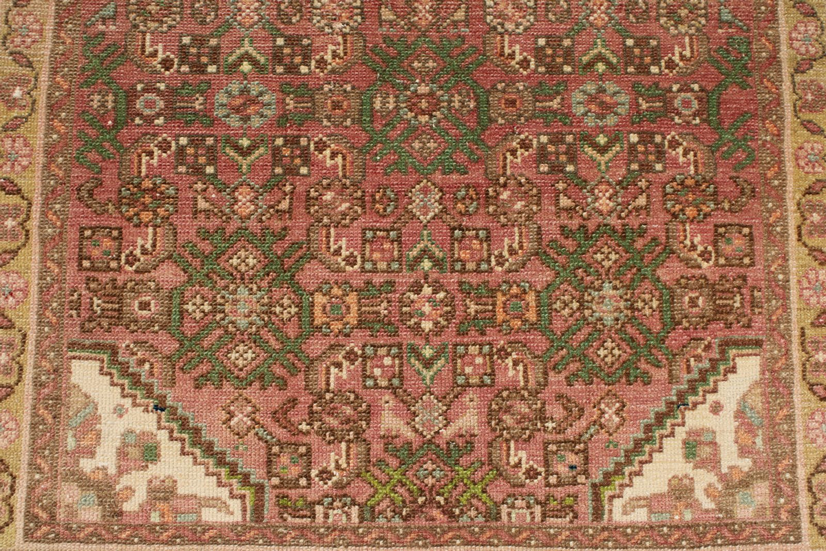 3x10 Brown and Rust Turkish Persian Runner