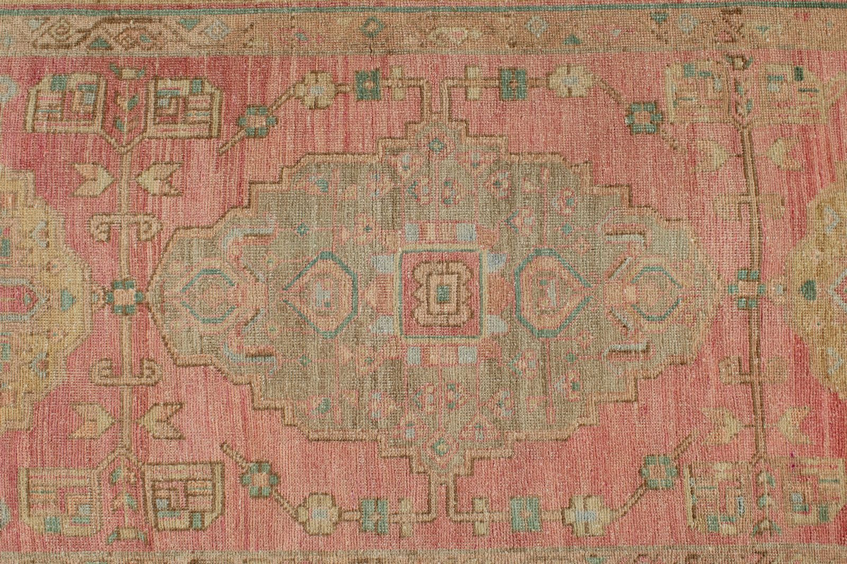 3x13 Pink and Beige Turkish Persian Runner