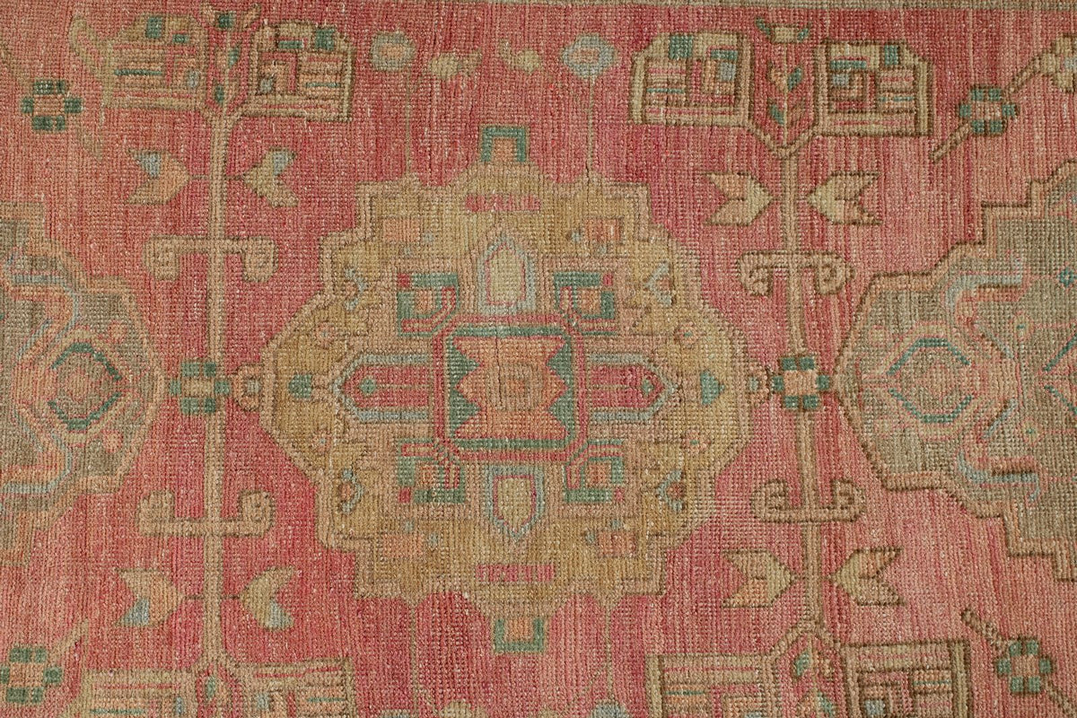 3x13 Pink and Beige Turkish Persian Runner