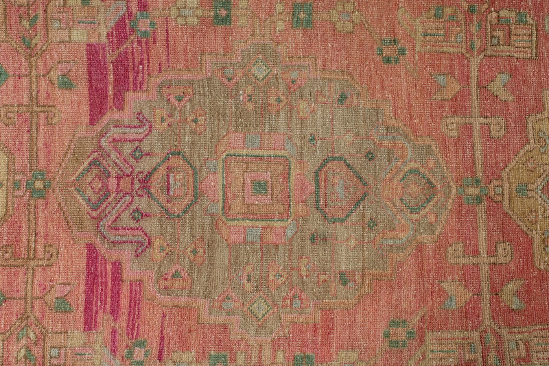 3x13 Pink and Beige Turkish Persian Runner
