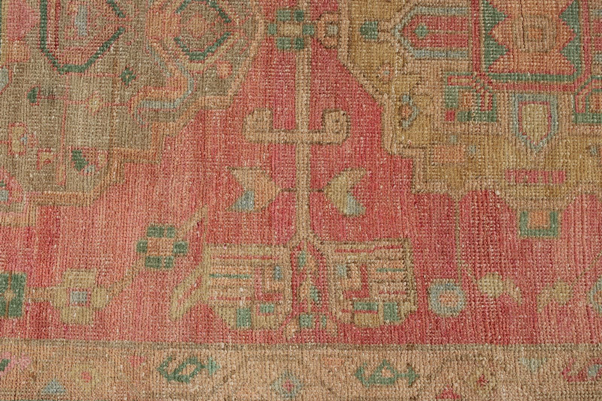 3x13 Pink and Beige Turkish Persian Runner