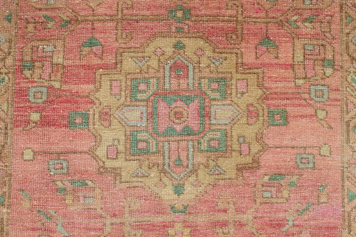 3x13 Pink and Beige Turkish Persian Runner