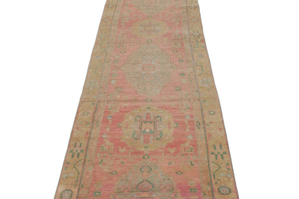 3x13 Pink and Beige Turkish Persian Runner