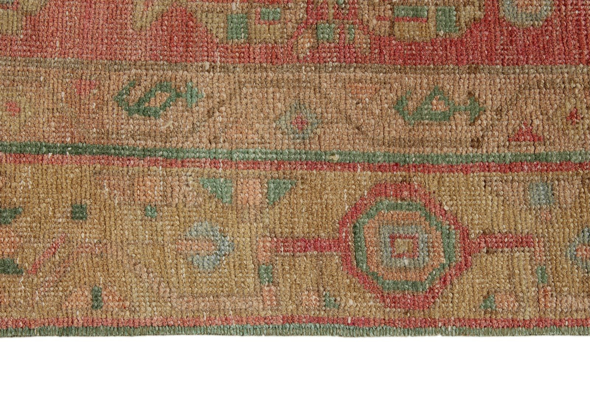 3x13 Pink and Beige Turkish Persian Runner