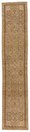 3x13 Light Brown and Light Camel Turkish Oushak Runner