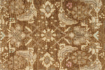 3x9 Light Brown and Beige Turkish Oushak Runner