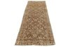 3x9 Light Brown and Beige Turkish Oushak Runner