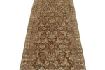 3x9 Light Brown and Beige Turkish Oushak Runner