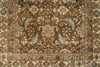 3x9 Light Brown and Beige Turkish Oushak Runner