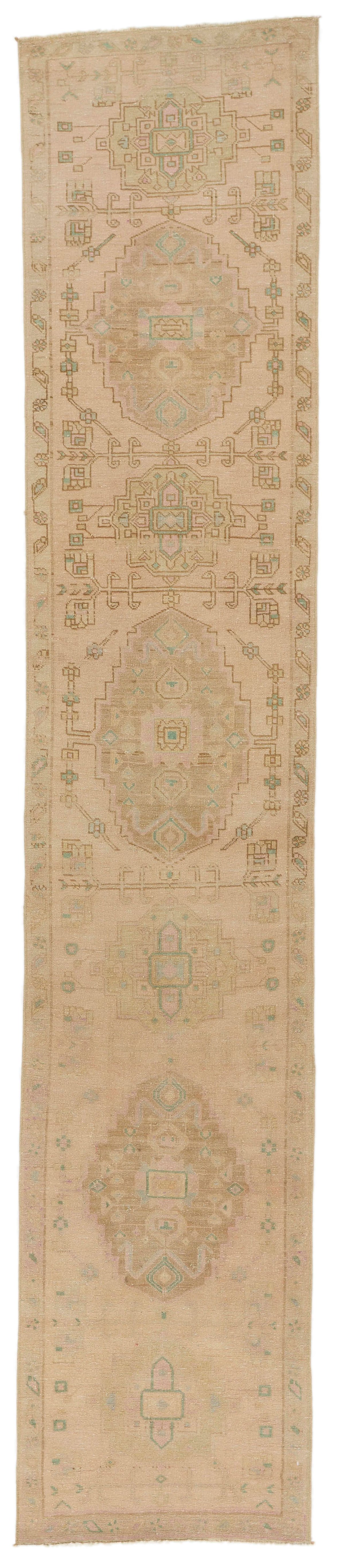 2x12 Pink and Brown Persian Runner