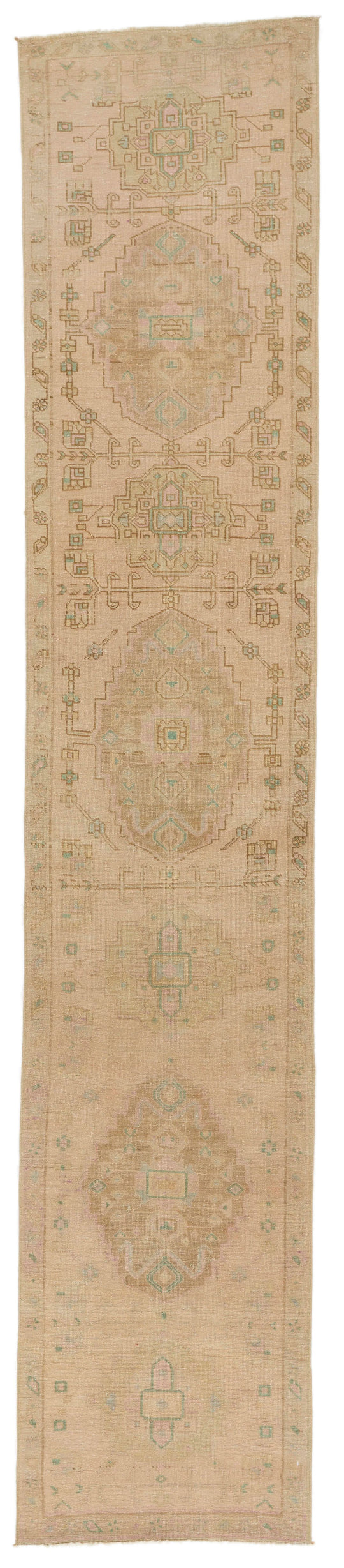 2x12 Pink and Brown Persian Runner