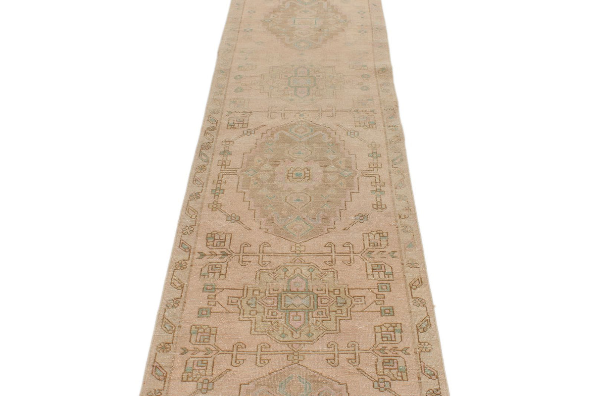 2x12 Pink and Brown Persian Runner