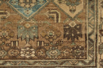 4x17 Light Brown and Beige Turkish Oushak Runner