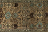 4x17 Light Brown and Beige Turkish Oushak Runner