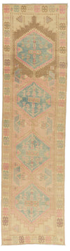 3x11 Pink and Beige Turkish Persian Runner