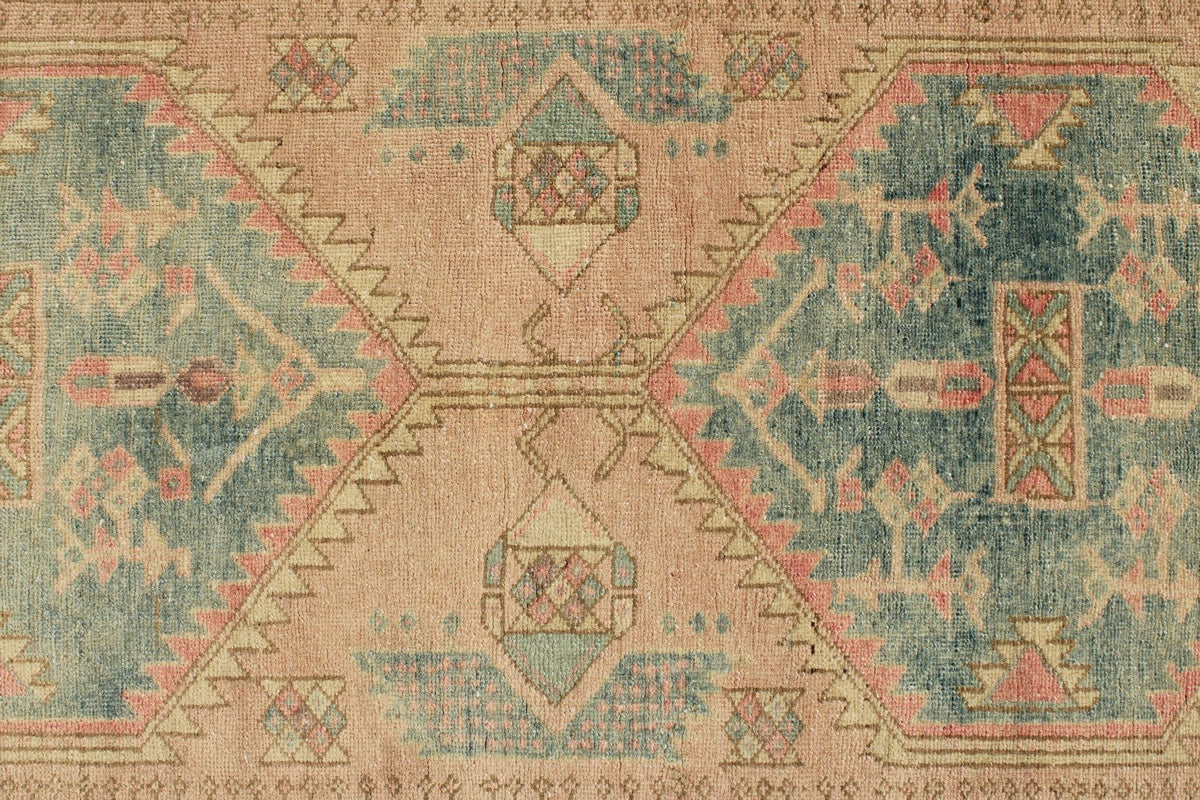 3x11 Pink and Beige Turkish Persian Runner