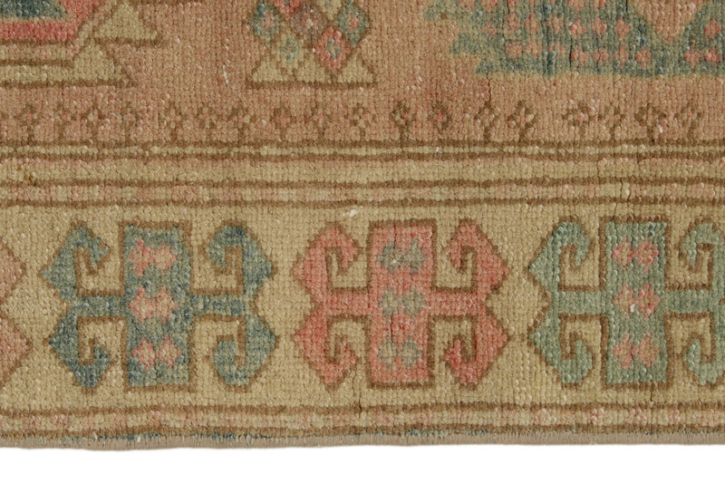 3x11 Pink and Beige Turkish Persian Runner