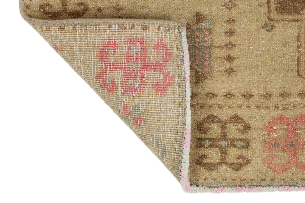 3x11 Pink and Beige Turkish Persian Runner