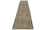 3x13 Light Brown and Multicolor Turkish Oushak Runner