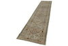 3x13 Light Brown and Multicolor Turkish Oushak Runner