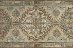 3x13 Light Brown and Multicolor Turkish Oushak Runner