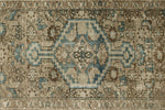 3x12 Light Brown and Light Blue Turkish Oushak Runner