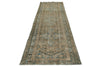 3x12 Light Brown and Light Blue Turkish Oushak Runner