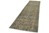 3x12 Light Brown and Light Blue Turkish Oushak Runner